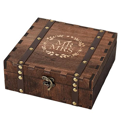 AW BRIDAL Bridal Shower Gifts Mr and Mrs Wedding Keepsake Box for Couples - color: Mr & Mrs