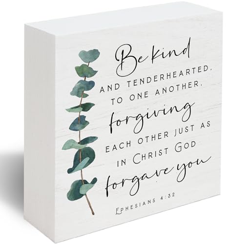 Ephesians 4:32 Bible Verse Decor Sign, Christian Birthday Gifts for Women - color: White06