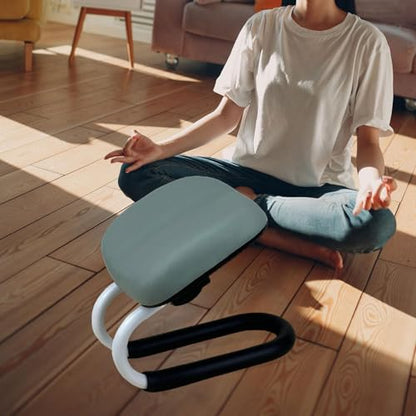 Colaxi Meditation Stool for Adults, Meditation Bench Kneeling Stool, Ergonomic Portable Chair with Anti Slip Cover, Adjustable Prayer Bench Seat for Home Studio Praying Yoga, Style C Blue - color: Style C Blue