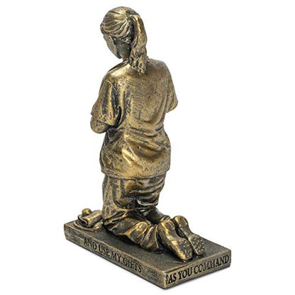 Dicksons Help Me Heal Praying Nurse 5 inch Gold Resin Stone Table Top Figurine - style: Help Me Heal Praying Nurse
