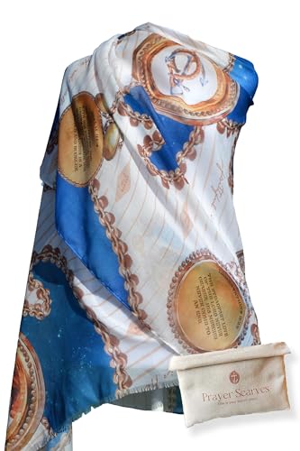 Faithfulness Prayer Scarf - Large, Lightweight Prayerfully Created Bible Verse Shawl, 35x70", Trusting God's Promises - style: Scarf With Canvas Bag