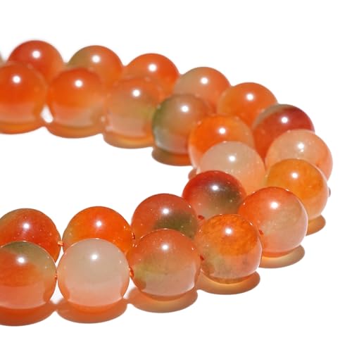 10mm Natural Peacock Agate Chalcedony Gemstone Beads Polished Round Smooth Stone Beads for Bracelets Jewelry Making 15inch Loose Beads - color: Bicolor Peacock Chalcedony, size: 10mm
