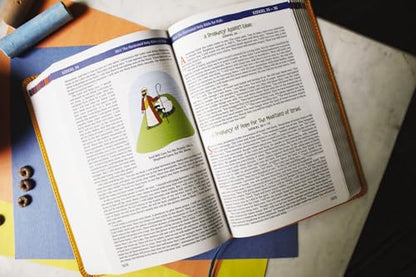 NIrV, The Illustrated Holy Bible for Kids, Leathersoft, Yellow, Full Color, Comfort Print: Over 750 Images