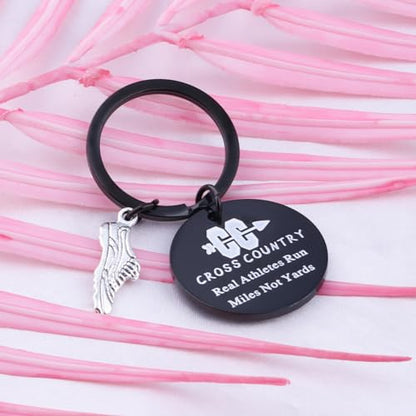 AKTAP Marathon Runners Gifts Cross Country Jewelry Fitness Exercise Gift - color: Cr-ss Cou-try Black K