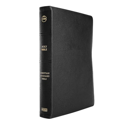 CSB Verse-by-Verse Reference Bible, Holman Handcrafted Collection, Black Premium Goatskin, Black Letter, Presentation Page, Cross-References, Full-Color Maps, Easy-to-Read Bible Serif Type