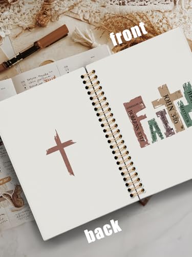 Christian Religious Journal Notebook for Women,Christian Faith Gifts for Women Teen Girls Daughter,Church Journal for Notes Taking,Inspirational Bible Hardcover Spiral Notebook 5.5x8.3 Inch - color: FAITH