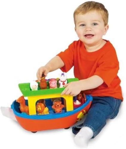 Kiddieland Noah’s Ark Shape Sorter Toy - Musical Boat with 9 Animals