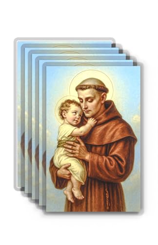 St. Anthony Catholic Prayer Cards, Laminated 5-Pack