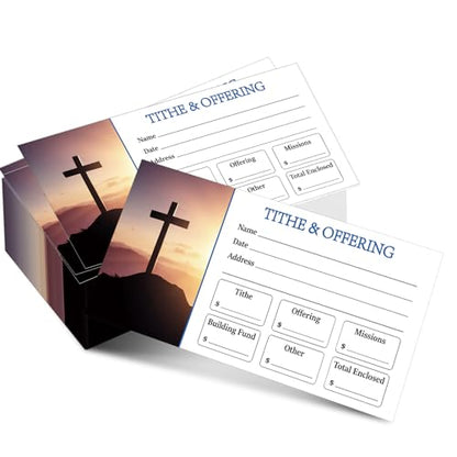 Eaasty 200 Pcs Church Offering Envelopes Bill Size Donation,Cross Style - style: Cross Style