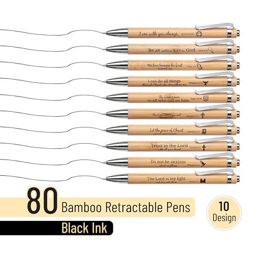 Mr. Pen- Bible Verse Pens Bulk, 80 Pack, Black Ink - size: 80 Pack