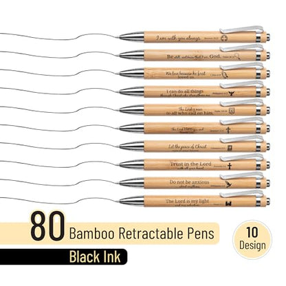 Mr. Pen- Bible Verse Pens Bulk, 80 Pack, Black Ink - size: 80 Pack