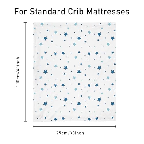 Fleece Baby Blankets for Girls & Boys, Infant Toddler Blanket - color: Navy Blue Star