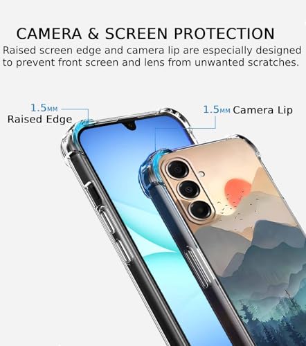 Mountain and Sunrise Case for Samsung Galaxy A17,Natural Scenery Painting,Unique Soft TPU Bumper Case,SA17 - color: Mountain and Sunrise, size: Samsung Galaxy A17