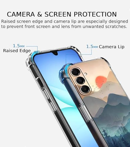 Mountain and Sunrise Case for Samsung Galaxy A17,Natural Scenery Painting,Unique Soft TPU Bumper Case,SA17 - color: Mountain and Sunrise, size: Samsung Galaxy A17
