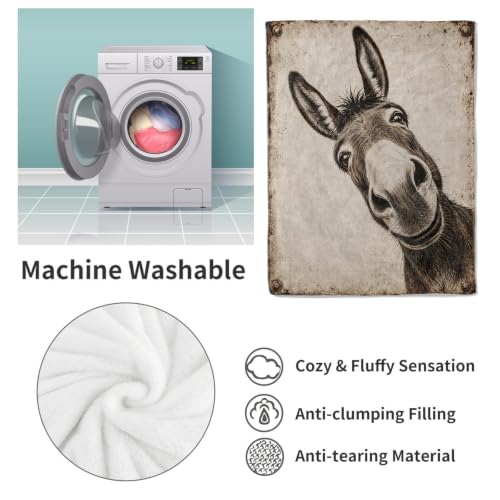 Funny Donkey Blanket Gifts for Women Kids - color: Donkey, size: 40"x50"
