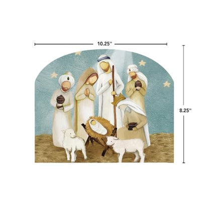 Briarwood Lane Christmas Art Sign 8.25x10.25 Rejoice Nativity - color: Rejoice Nativity