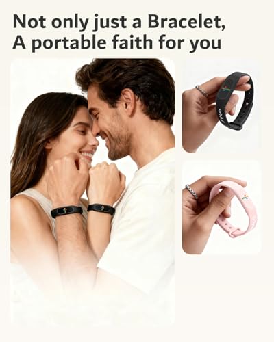 Bible Verse Bracelets – Silicone NFC-Enabled Faith Bracelet for Women & Men, 8 Colors Representing Emotions - color: Girly-Pink(Love Like Juses)