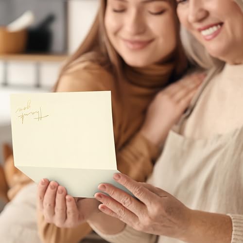 ZICOTO Beautiful Thank You Cards Set of 30 With Envelopes and Stickers - color: Mossgreen