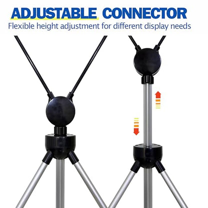 Adjustable X Banner Stand 24"x63" to 30"x72" 1 PACK ,Reinforced One Piece Top Bar, Portable Aluminum X Frame Display with Carry Bag for Trade Shows & Events (STAND ONLY)