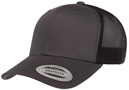 Yupoong Yp Classics Retro Trucker Cap - color: Charcoal/Black, size: One Size, style: Single