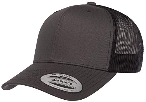 Yupoong Yp Classics Retro Trucker Cap - color: Charcoal/Black, size: One Size, style: Single