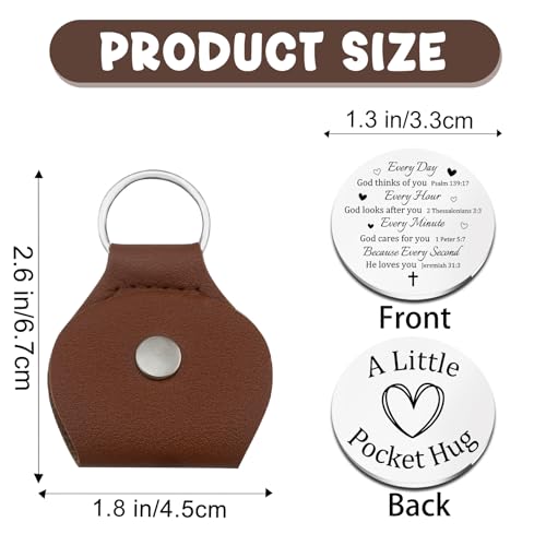 Pocket Hug Christian Religious Gifts for Women Men Christian Keychain
