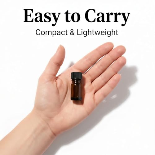 100Pcs 2ml Amber Glass Vials with Caps - Mini Essential Oil Sample Bottles (5/8 Dram) - Leak Proof UV Resistant Tiny Jars for Perfume Decants, Lab Reagents & Travel Samples - color: Amber, size: 2ML
