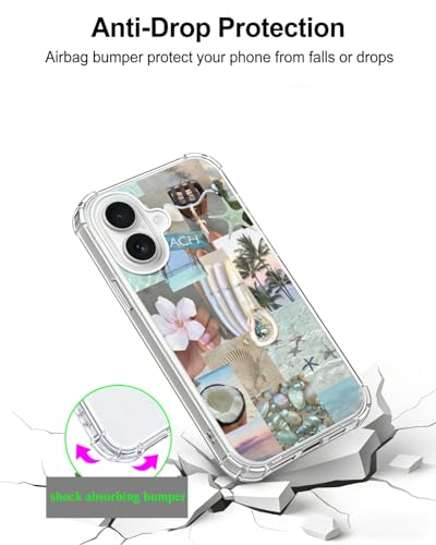Summer Aesthetic Phone Case Compatible with iPhone 17, Shells Beach Phone Cover for iPhone 17 - color: Summer Aesthetic