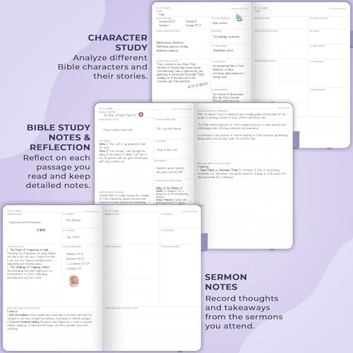 Clever Fox Bible Study Journal, Guide, Supplies for Women 7x10 Lavender - color: Lavender, size: Smaller than A4 (7" x 10")