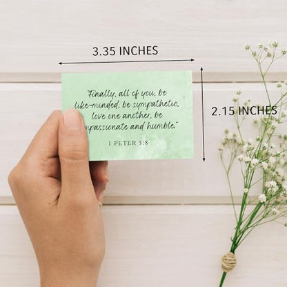 Bible Verse Cards, 60 Scripture Cards with Bible Verses - color: Watercolor