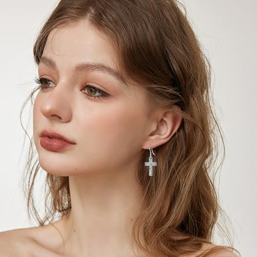 Mountain Mustard Seed Earrings for Women 925 Sterling Silver Lotus/Cross Dangle Drop Earring Christian Jewelry Outdoor Birthday Graduation Gifts - style: Tree of Life