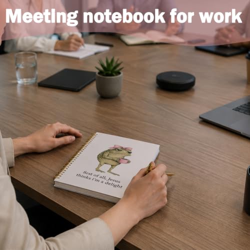 Funny Frog Christian Notebook Journal for Women Gifts Church Notebook - color: Jesus Frog