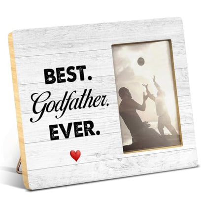 Yuzi-n Godfather Gifts for Men Wood Picture Frame for 4x6 Inches Photo - style: Godfather