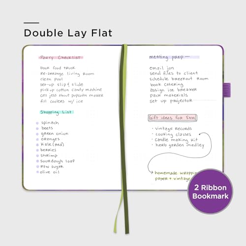 &And Per Se Dotted Journal Notebook, A5 Hardcover Aesthetic Dotted Notebook – 160 Pages 100gsm Thick Dot Grid Paper, 3 Sticker Sheets – Gift-Ready Journaling Kit for Women (Lavender Grove) - color: i.Lavender Grove, style: Dotted with Pattern