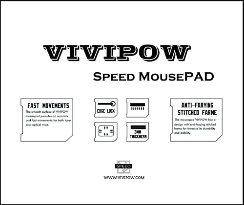 Inspirational Quote Mouse Pad, Stitched Edges Mouse Pad with Life Rules Quote Pattern