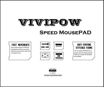 Inspirational Quote Mouse Pad, Stitched Edges Mouse Pad with Life Rules Quote Pattern