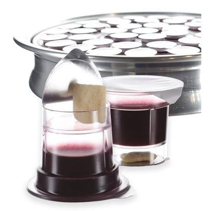Simply Communion Prefilled Communion Cups 1600 Count | Concord Grape Juice & Bread | Tray & Seatback Pew Compatible | Easy-Open - size: 1,600 - Box