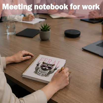 Glam Raccoon Feral Notebook Journal for Women Teen Girls Gifts - color: Raccoon Glam