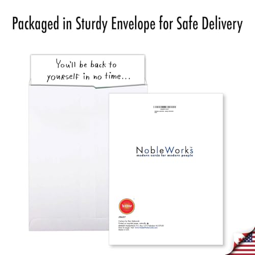 NobleWorks Jumbo Funny Get Well Card w/Envelope Old Self Cartoon J9657 - style: Old Self