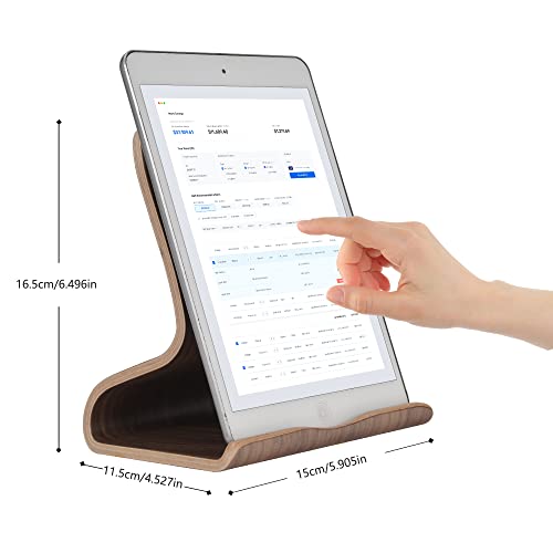 SAMDI Wood Tablet Stand, Wooden iPad Holder: Desktop Stand Holder Dock for new iPad 2017 Pro 9.7, 10.5, Air mini 2 3 4, Kindle, Nexus, Accessories, Tab, E-reader, other Tablets(4-13 inch)-Black Walnut - color: Black Walnut