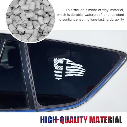 American Flag Sticker with Cross, Vinyl Christian Jesus Christ Stickers for Car, Waterproof Personalized Decal Sticker, for Car Windows, Bodies, Trucks, Laptops & Refrigerators (White) - color: White