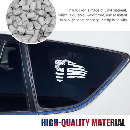 American Flag Sticker with Cross, Vinyl Christian Jesus Christ Stickers for Car, Waterproof Personalized Decal Sticker, for Car Windows, Bodies, Trucks, Laptops & Refrigerators (White) - color: White