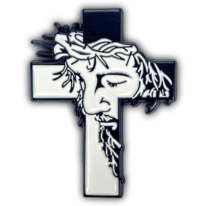 Enamel Pins, Jesus Christ & Cross Pins for Backpacks, Christian Religious God Faith Lapel Pin, Catholic Bedge Brooch for Lanyard, Bag, Hat, Clothes, Jacket, Vest. - style: Christ & Cross