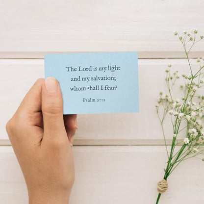 Bible Verse Cards, 60 Scripture Cards with Bible Verses - color: Light Blue