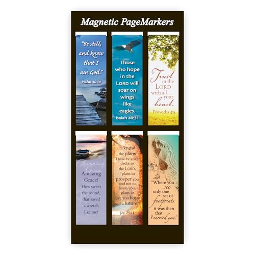 Christian Art Gifts Classic Nature Collection Magnetic Bookmark Set