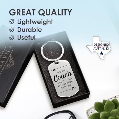 Rosa Vila Keychains For Women & Men, Gifts For Mom, Bonus Mom, Aunt, Sister, Dad, Grandma, Nurse, Teens, Coach, Teacher Pilot - style: Coach Keychain