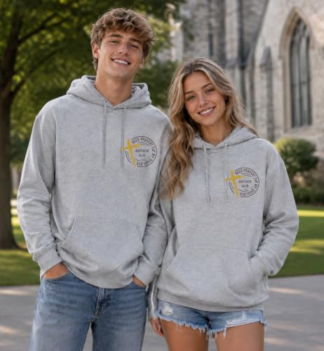 Christian Hoodies for Men Religious Faith Need Prayer Tap My Shoulder Shirt - color: Grey, size: Small
