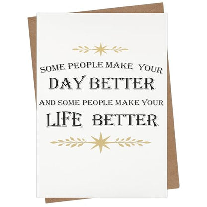Cheerin Appreciation Card with Envelope - Thank You Cards for Coworkers, Teachers, Friends, Boss, or Parents - Inspiration Cards 5x8 Inch
