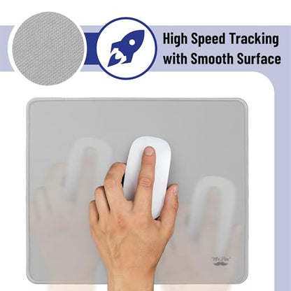 Mr. Pen- Mouse Pad with Anti-Fray Stitched Edges, 12.5"x 10.5", 2 Pack - color: Cool Gray