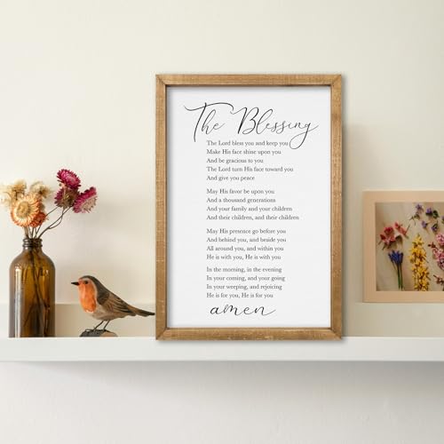 comurdyo The Blessing Bible Verse Wall Art, 16"×11", Wood - color: The Blessing (Wood), size: 16"L x 11"W